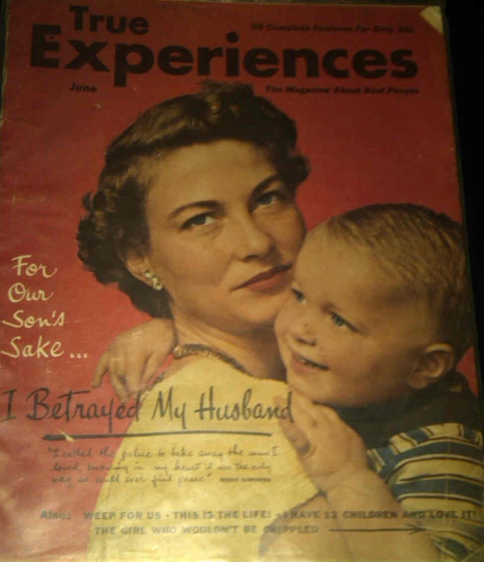 TRUE EXPERIENCES magazine side cover June 1950