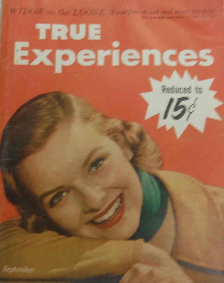 TRUE EXPERIENCES magazine side cover September 1951