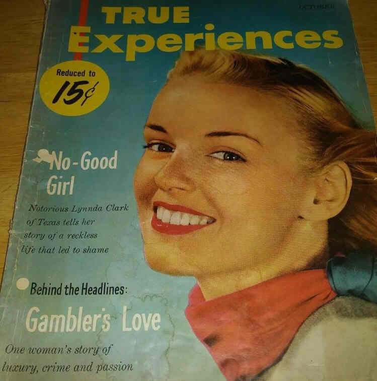 TRUE EXPERIENCES magazine side cover  October 1951