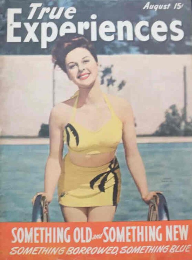 TRUE EXPERIENCES magazine side cover  August 1944