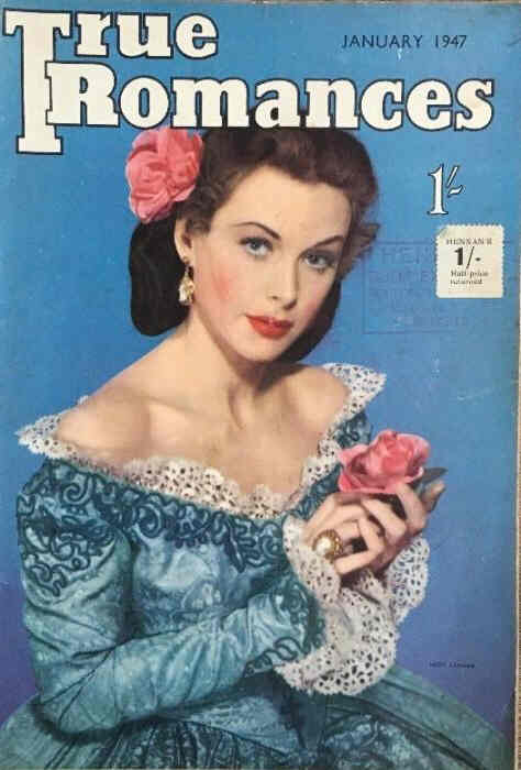 TRUE ROMANCES (UK) magazine side cover  January 1947