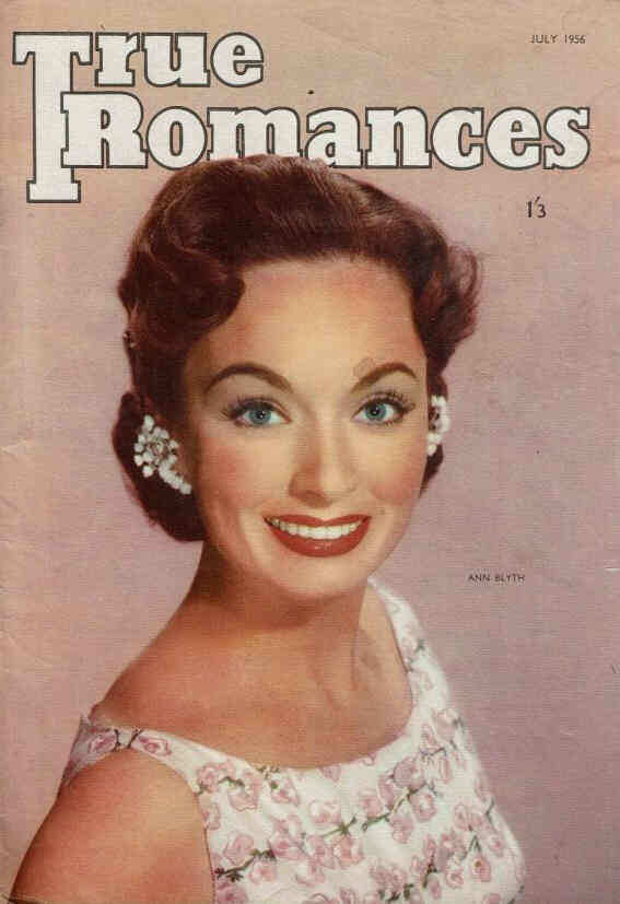 TRUE ROMANCES (UK) magazine side cover  July 1956