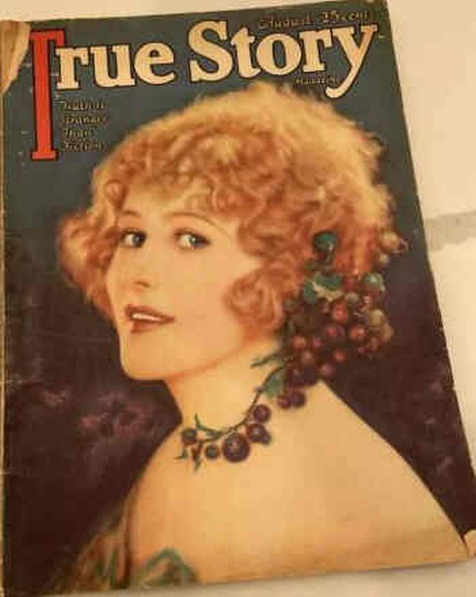 TRUE STORY magazine side cover  August 1924