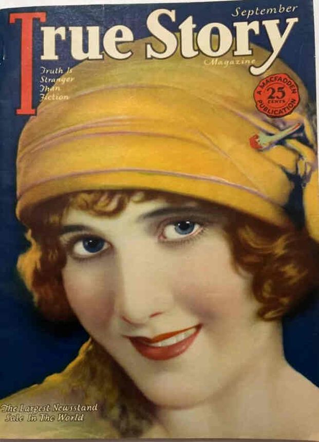 TRUE STORY magazine side cover  September 1926