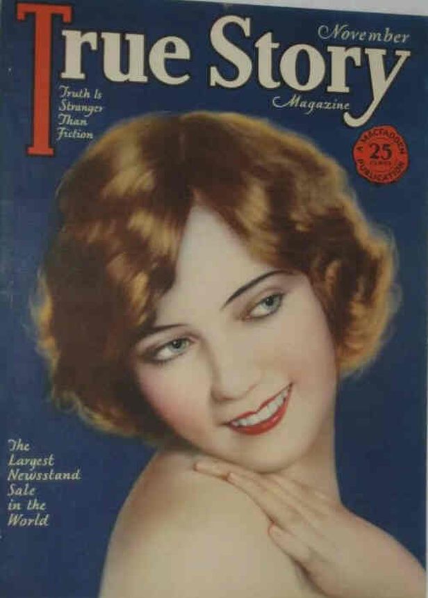 TRUE STORY magazine side cover  November 1926
