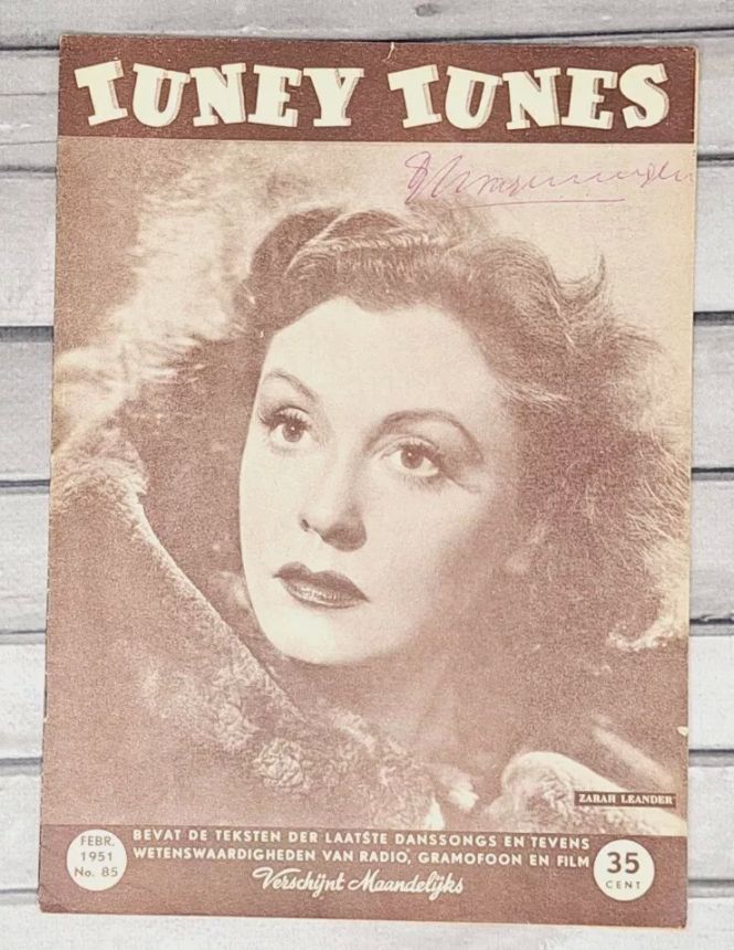 TUNEY TUNES magazine side cover Issue 85  February 1951