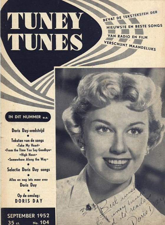 TUNEY TUNES magazine side cover Issue 104  September 1952