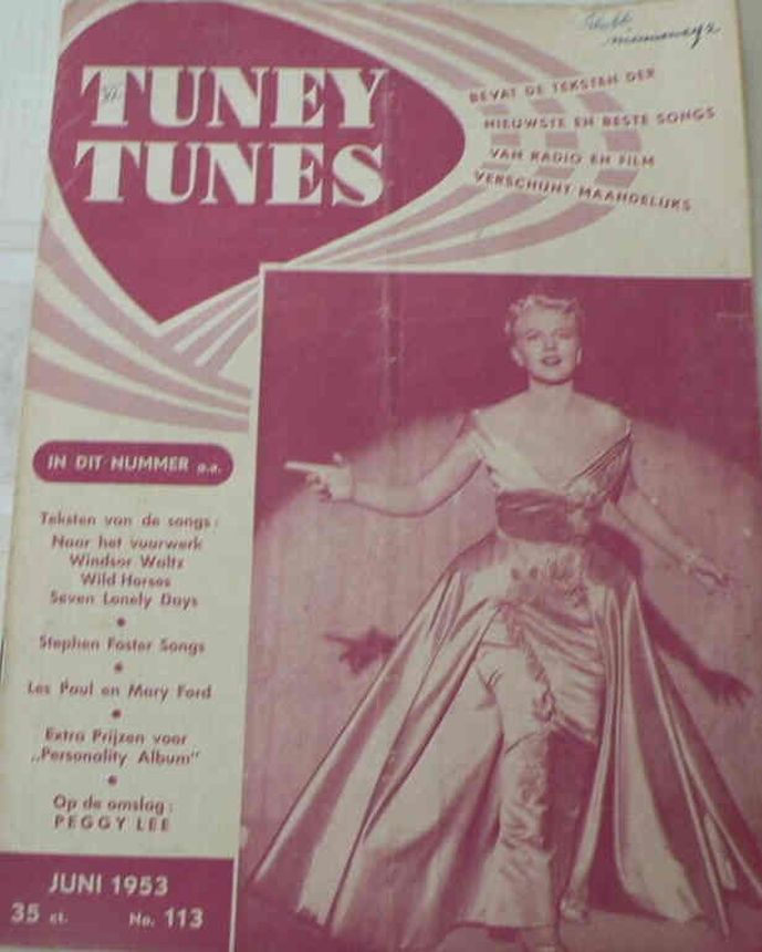 TUNEY TUNES magazine side cover Issue 113  June 1953