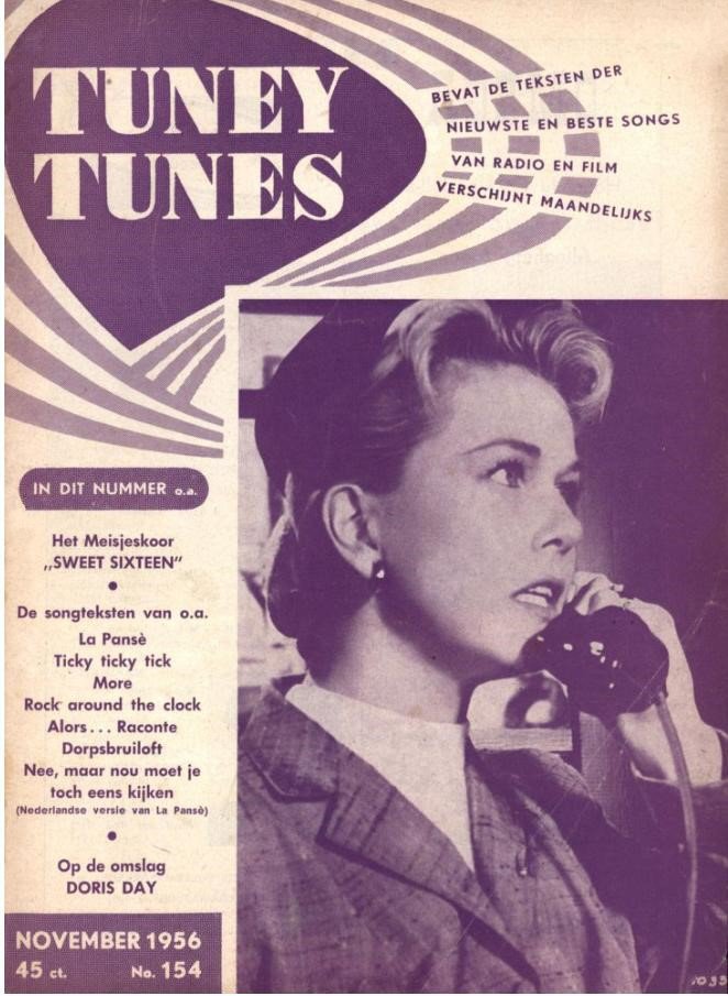 TUNEY TUNES magazine side cover Issue 154  November 1956