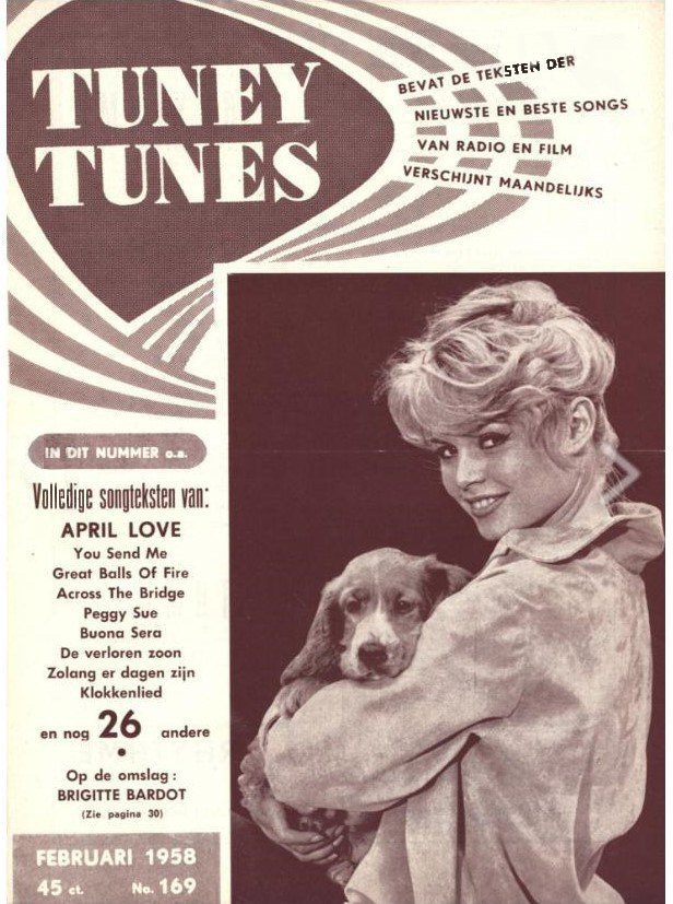 TUNEY TUNES magazine side cover Issue 169  February 1958