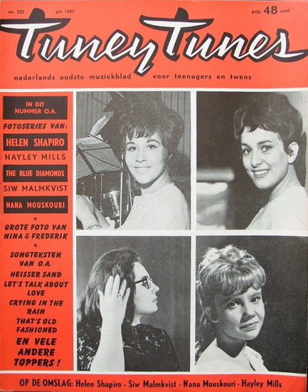 TUNEY TUNES magazine side cover Issue 222  July 1962