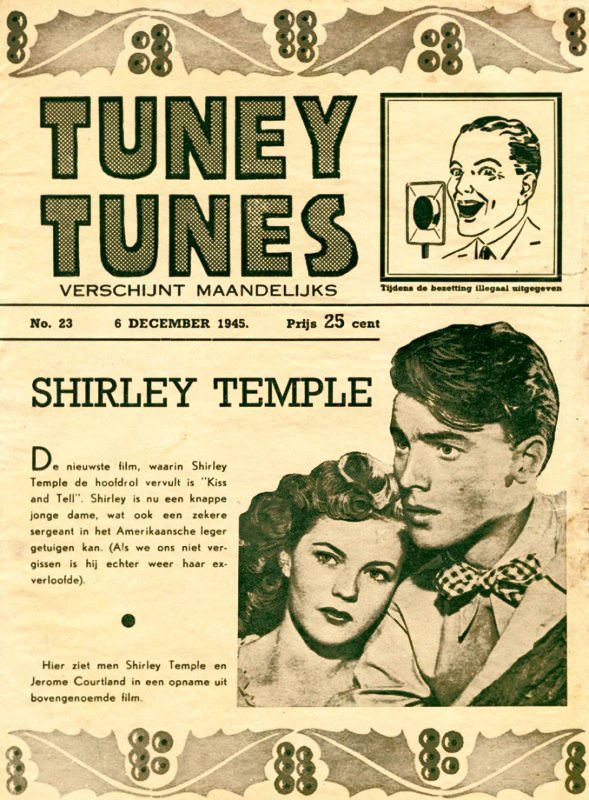 TUNEY TUNES magazine side cover Issue 23  December 1945