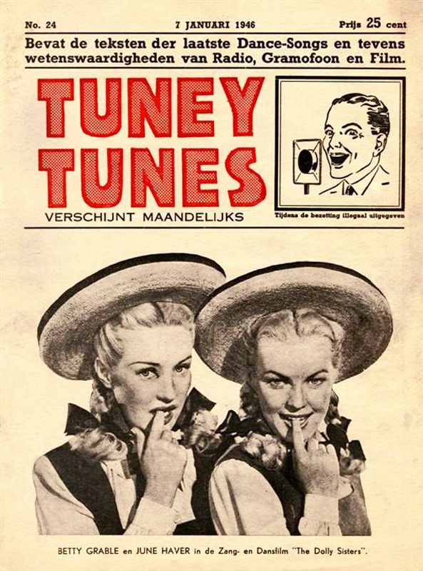 TUNEY TUNES magazine side cover Issue 24  January 1946