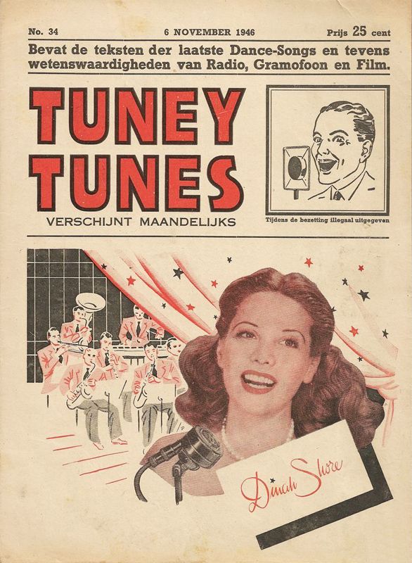 TUNEY TUNES magazine side cover Issue 34  November 1946