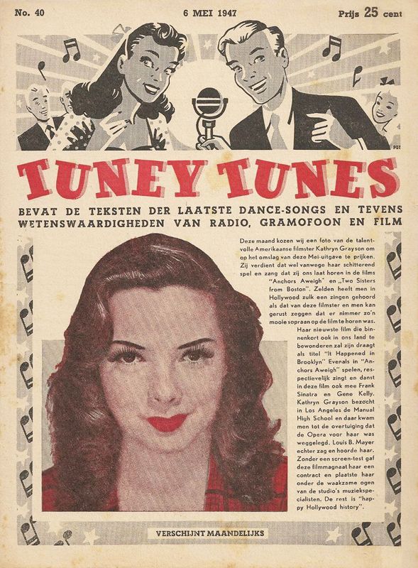 TUNEY TUNES magazine side cover Issue 40  May 1947