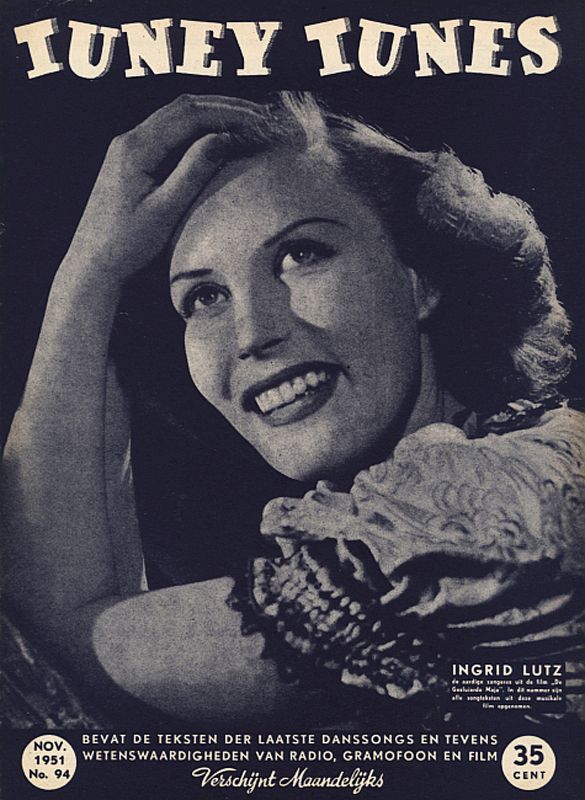TUNEY TUNES magazine side cover Issue 94  November 1951