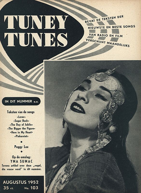 TUNEY TUNES magazine side cover Issue 103  August 1952