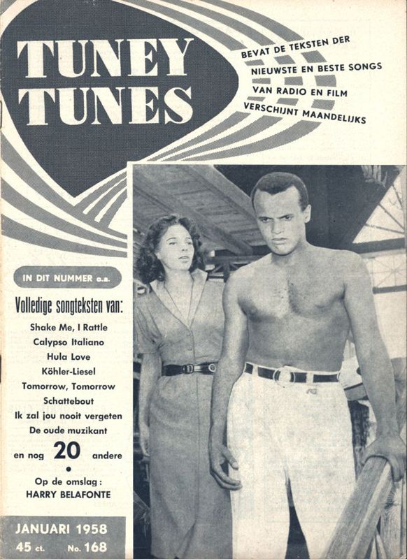 TUNEY TUNES magazine side cover Issue 168  January 1958