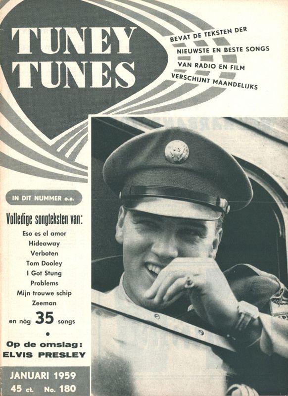 TUNEY TUNES magazine side cover Issue 180  January 1959
