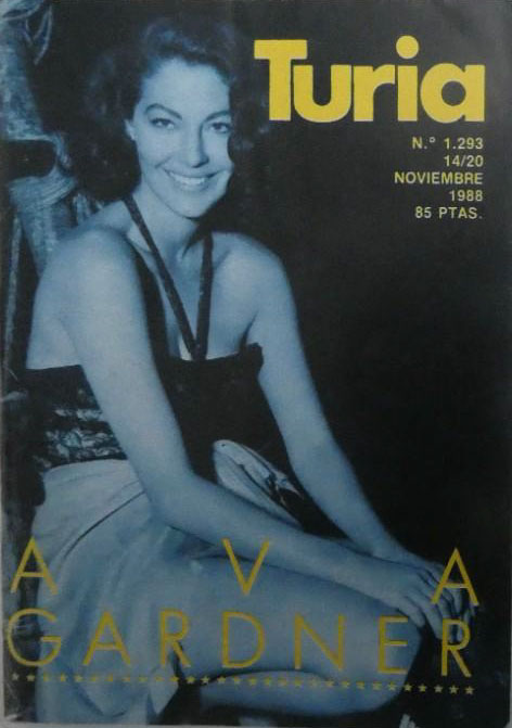 CARTELERA TURIA magazine side cover Issue 1293 14 November 1988