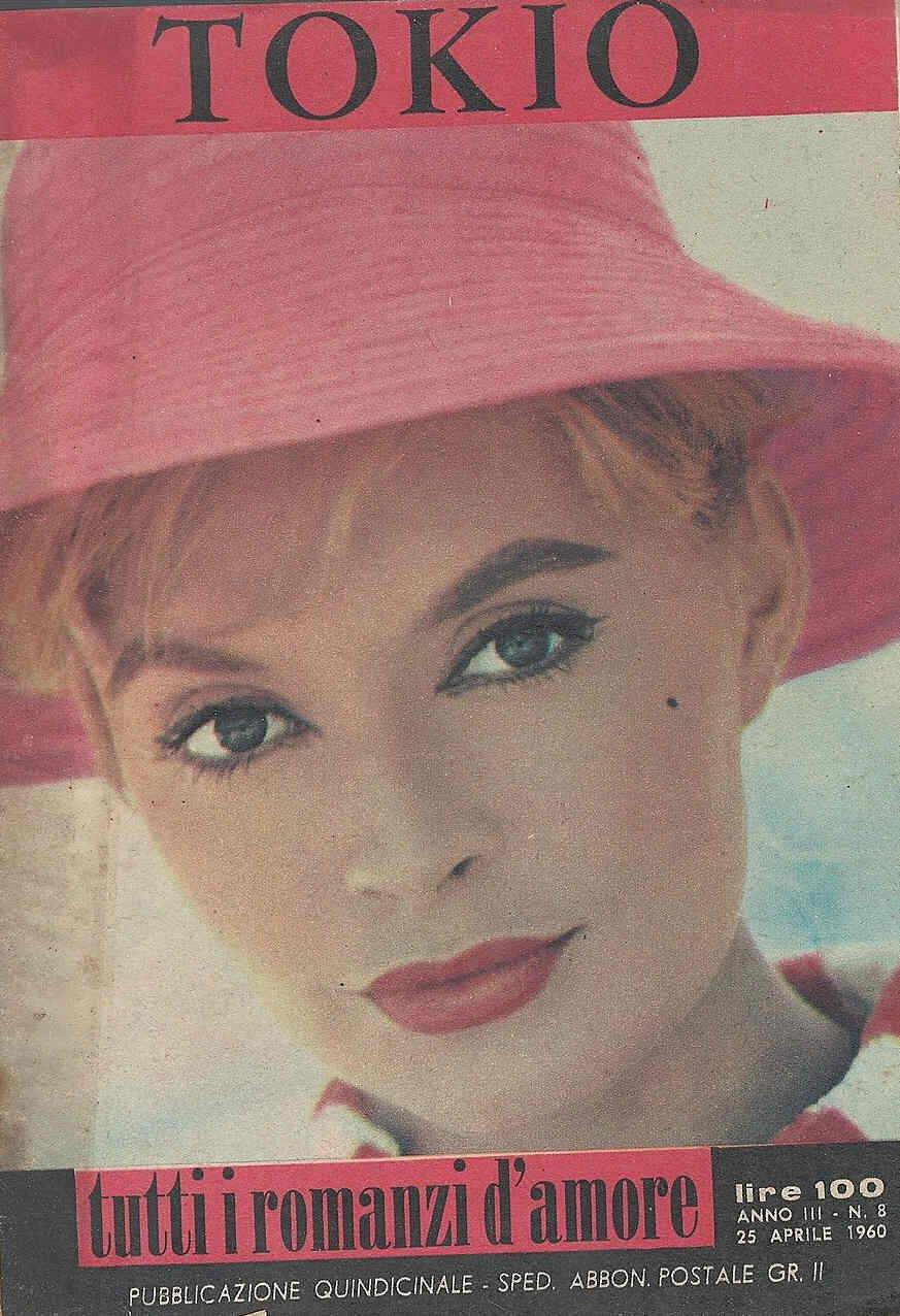 TUTTI I ROMANZI D AMORE magazine side cover Issue 8 25 April 1960