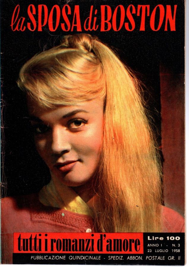 TUTTI I ROMANZI D AMORE magazine side cover Issue 3 23 July 1958