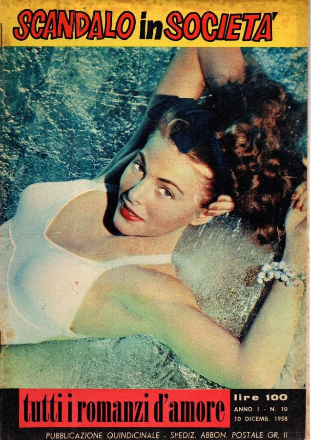 TUTTI I ROMANZI D AMORE magazine side cover Issue 10 10 December 1958