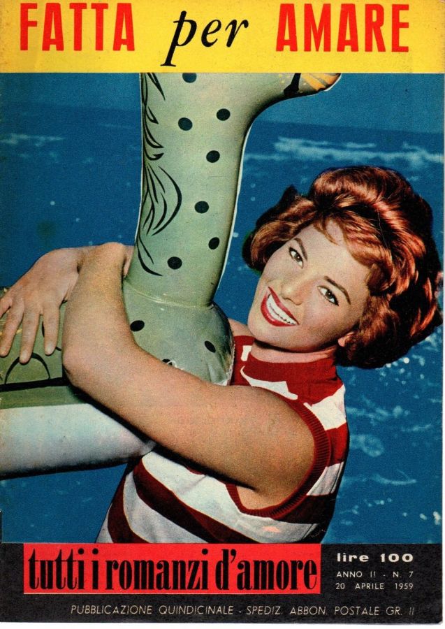 TUTTI I ROMANZI D AMORE magazine side cover Issue 7 20 April 1959
