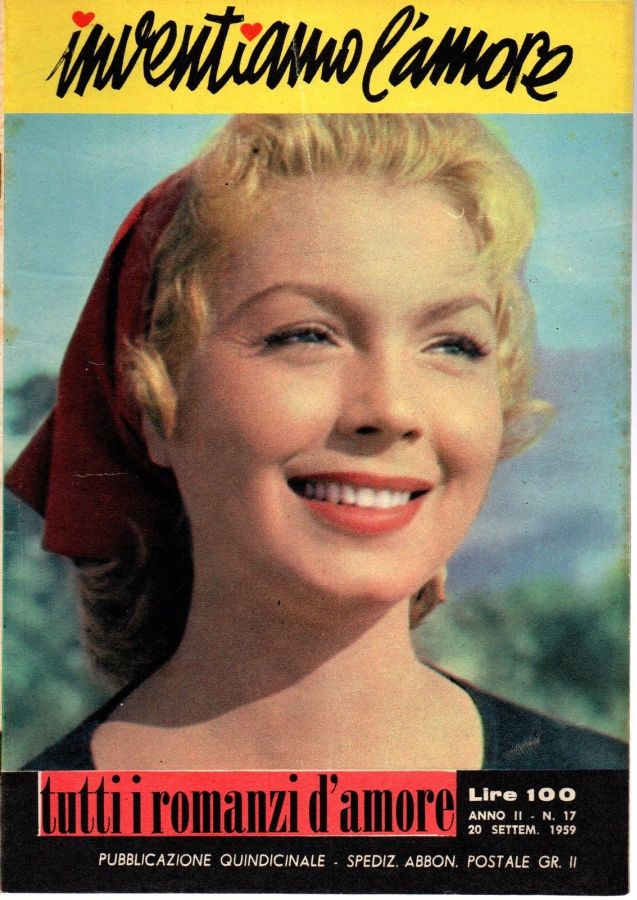 TUTTI I ROMANZI D AMORE magazine side cover Issue 17 20 September 1959