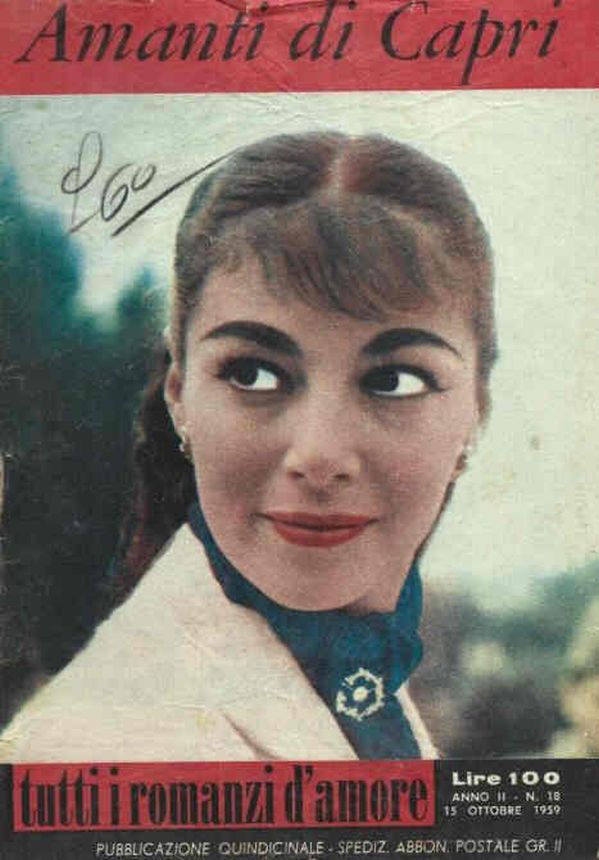 TUTTI I ROMANZI D AMORE magazine side cover Issue 18 15 October 1959