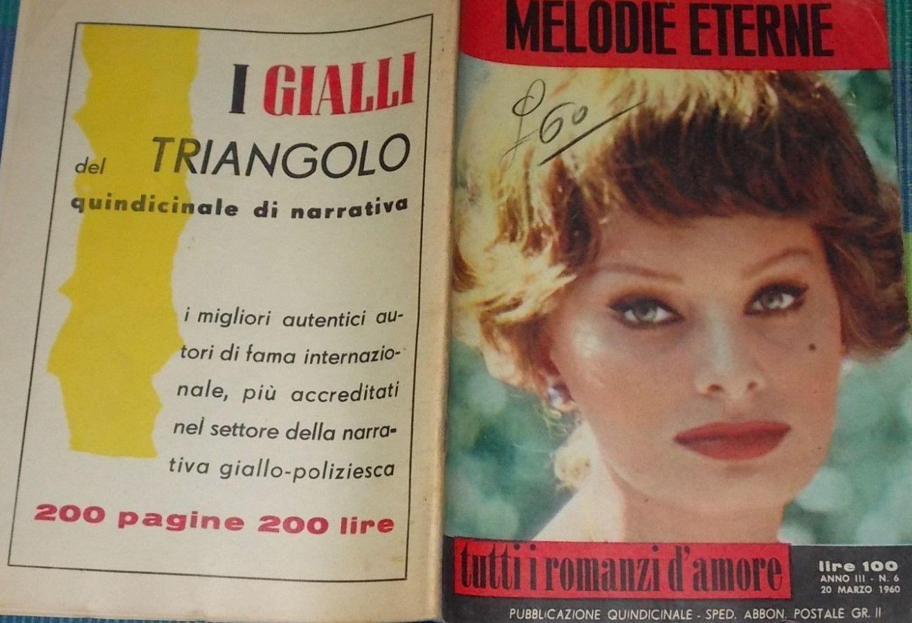 TUTTI I ROMANZI D AMORE magazine side cover Issue 6 20 March 1960