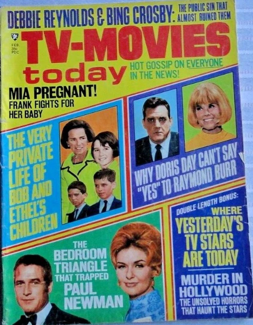 TV-MOVIES TODAY magazine side cover February 1970
