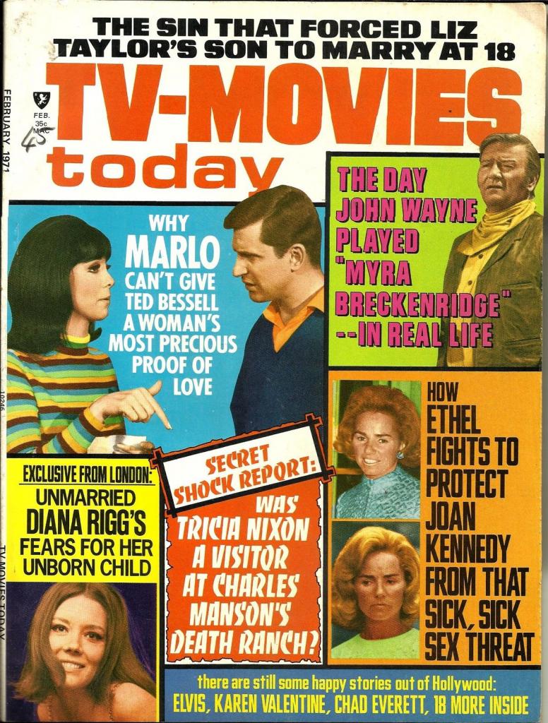 TV-MOVIES TODAY magazine side cover February 1971