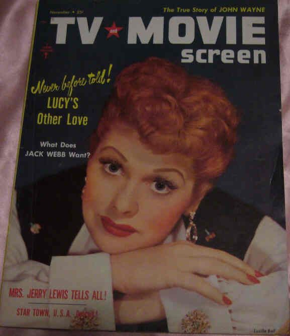 TV AND MOVIE SCREEN magazine side cover November 1954