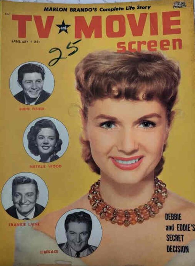 TV AND MOVIE SCREEN magazine side cover January 1956