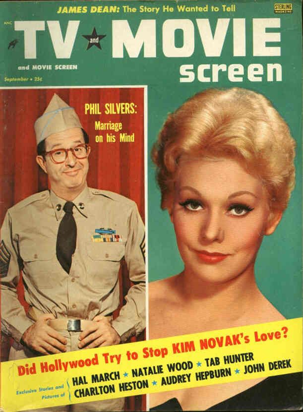 TV AND MOVIE SCREEN magazine side cover September 1956