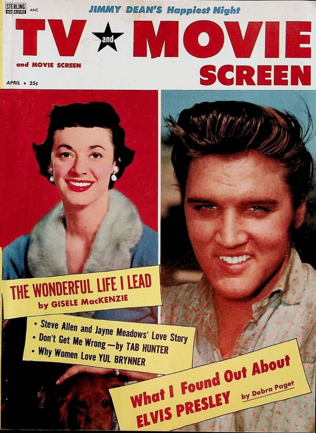 TV AND MOVIE SCREEN magazine side cover  Vol 4 # 3 April 1957