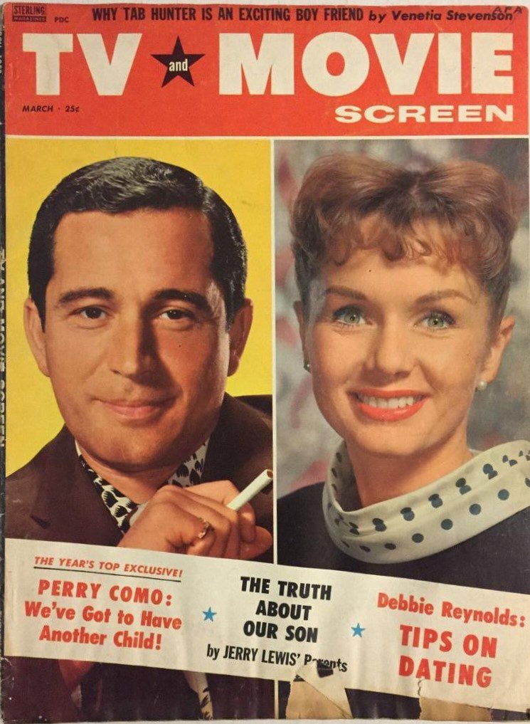 TV AND MOVIE SCREEN magazine side cover March 1958