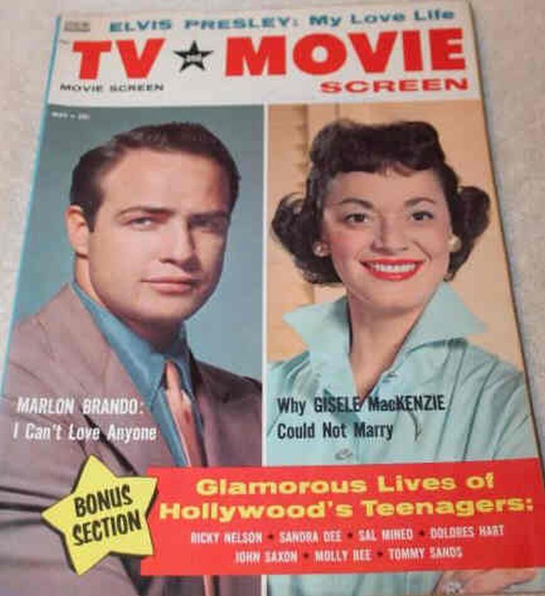 TV AND MOVIE SCREEN magazine side cover May 1958