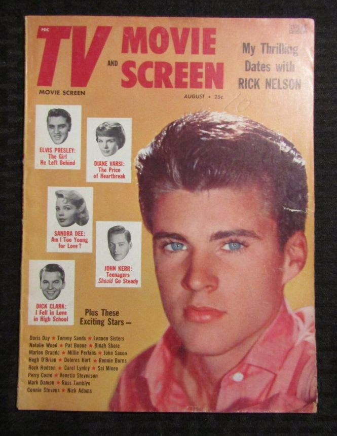 TV AND MOVIE SCREEN magazine side cover August 1958