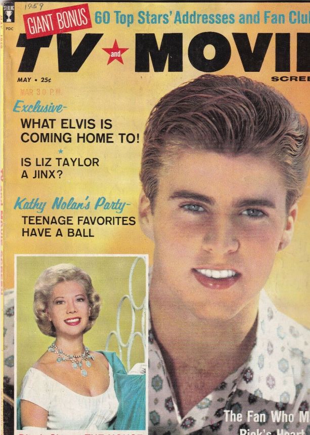 TV AND MOVIE SCREEN magazine side cover May 1959