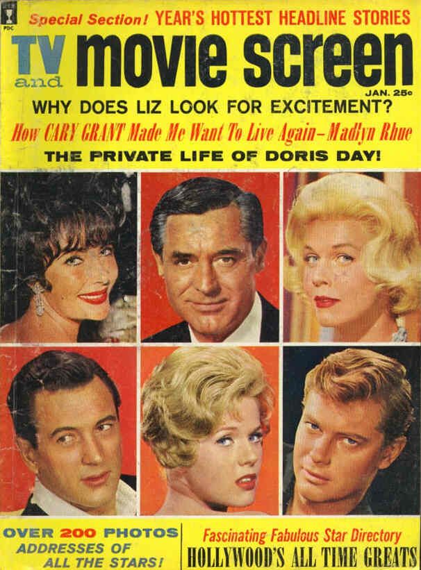 TV AND MOVIE SCREEN magazine side cover January 1962