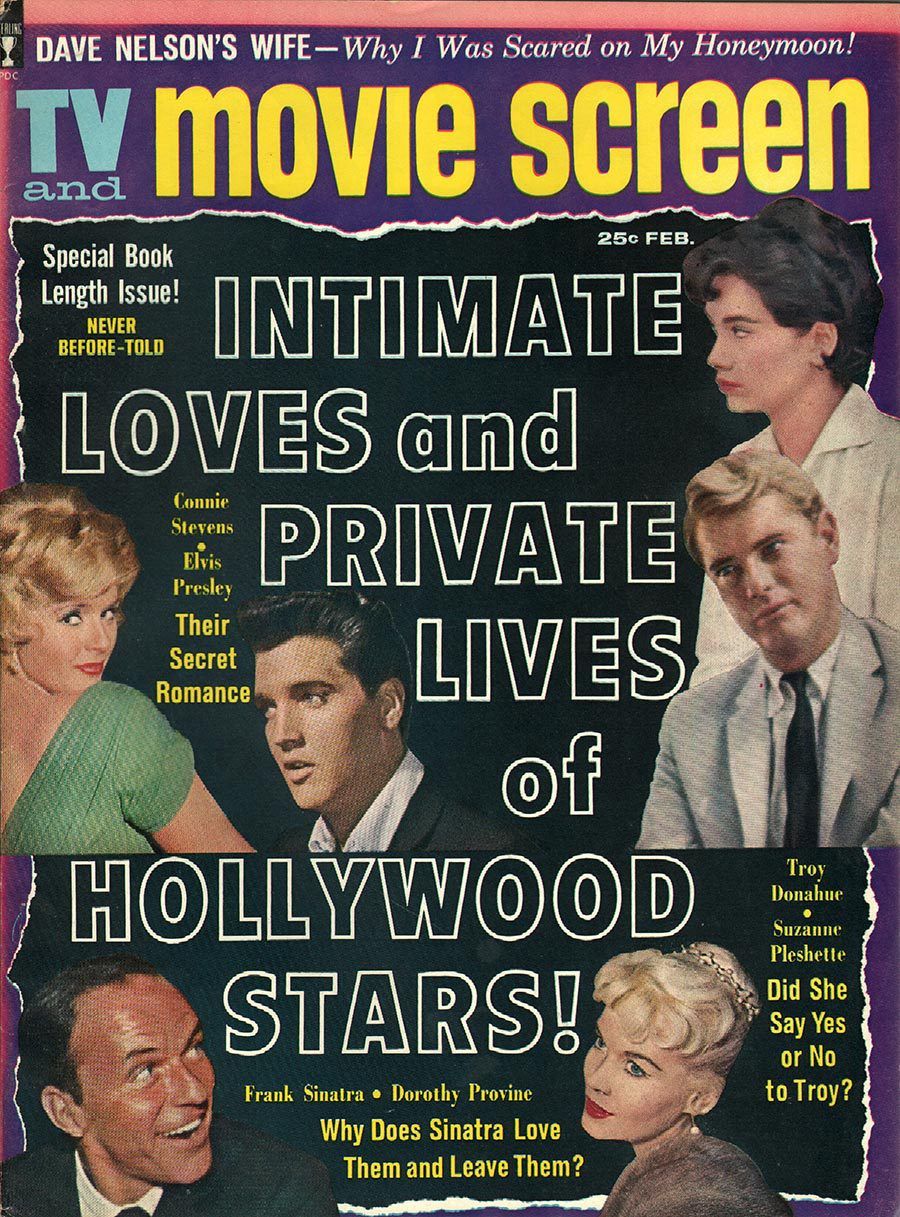 TV AND MOVIE SCREEN magazine side cover  Vol 9 # 3 February 1962