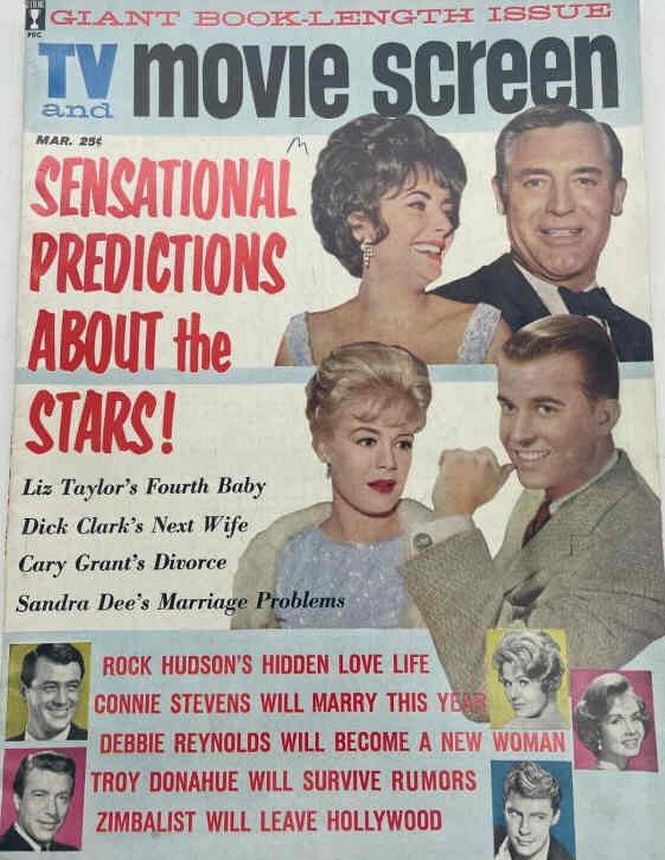 TV AND MOVIE SCREEN magazine side cover  Vol 9 # 4 March 1962