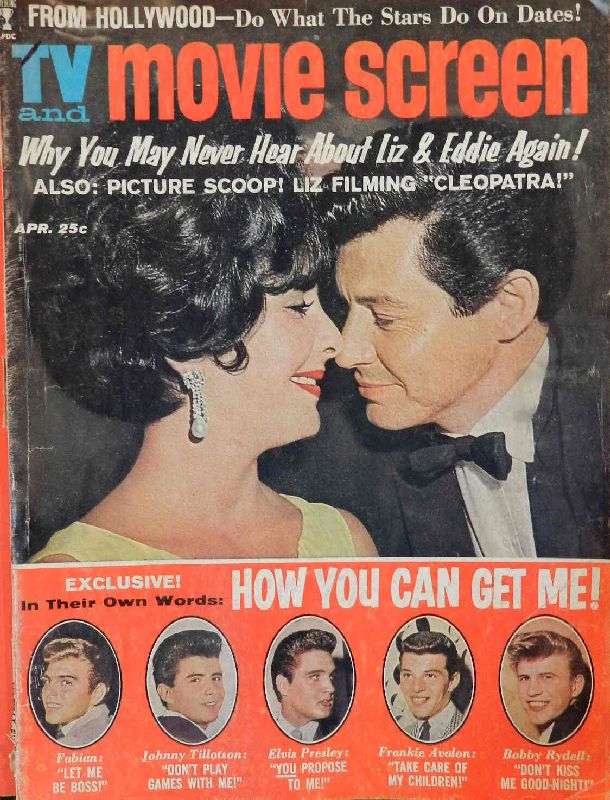 TV AND MOVIE SCREEN magazine side cover  Vol 9 # 5 April 1962