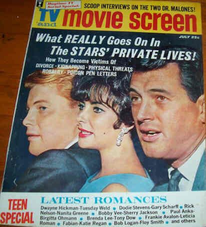 TV AND MOVIE SCREEN magazine side cover July 1962