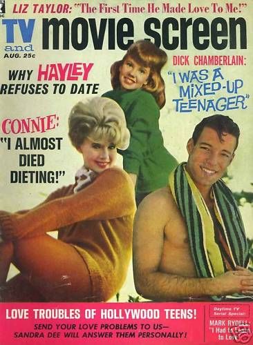 TV AND MOVIE SCREEN magazine side cover August 1962