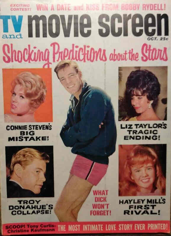 TV AND MOVIE SCREEN magazine side cover October 1962