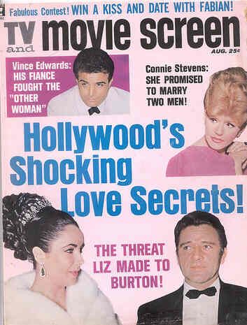 TV AND MOVIE SCREEN magazine side cover August 1963