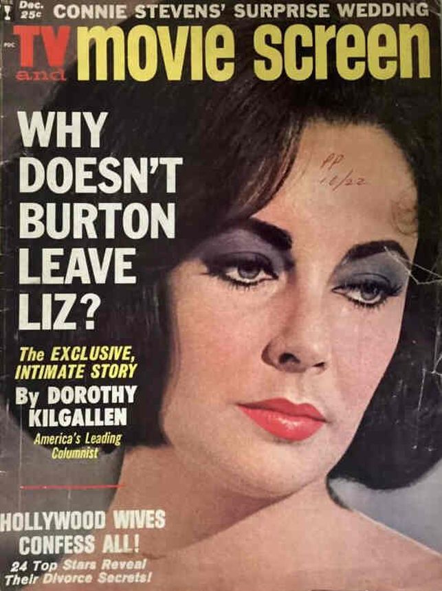 TV AND MOVIE SCREEN magazine side cover December 1963